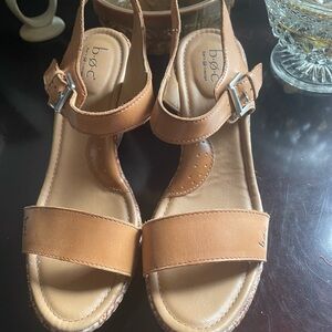 B.O.C. “Born of Concept” Leather Wedge Sandals. Size 9. Worn once! Beautiful!
